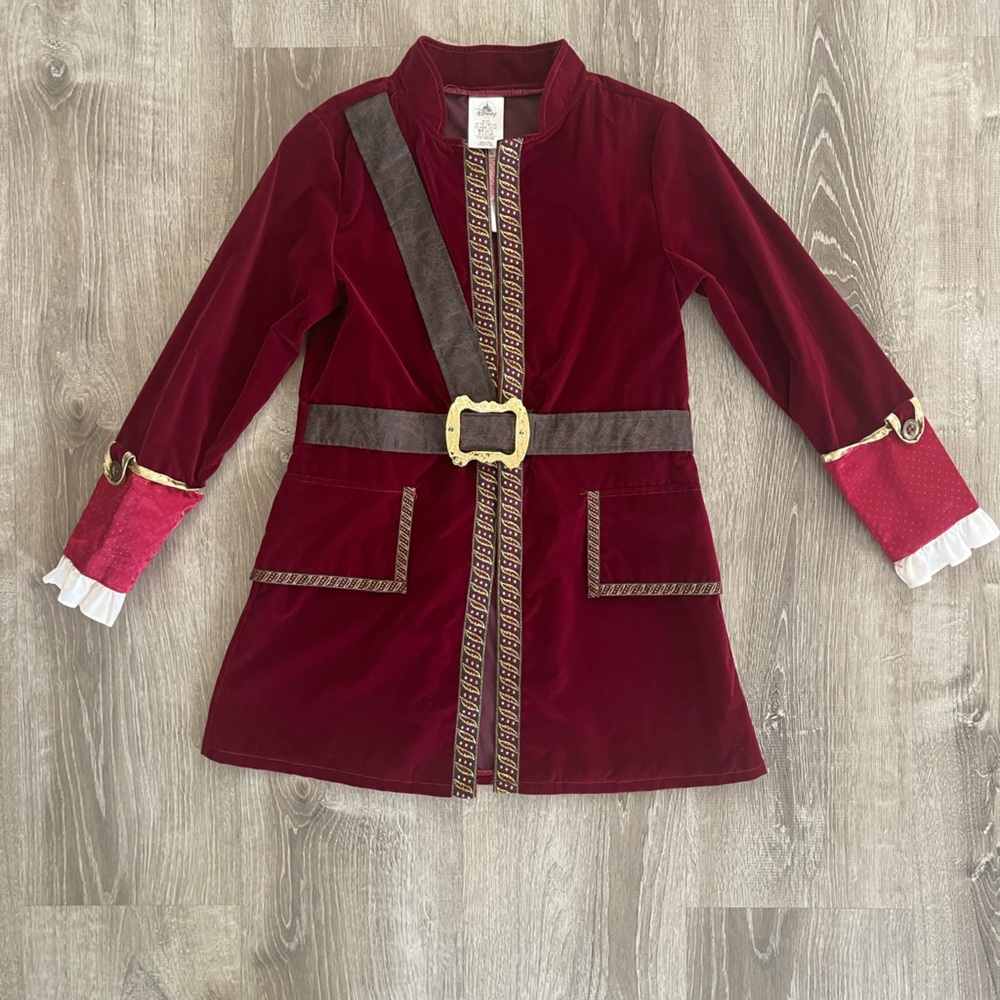Disney’s Captain Hook’s Red Velvet Jacket with Gold Trim